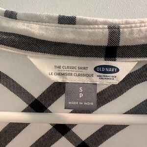 Old Navy White Flannel Top